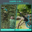 Mini Motosierra Outsunny 580W Brushless | 2 Baterías y Palo Telescópico