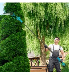 Mini Motosierra Outsunny 580W Brushless | 2 Baterías y Palo Telescópico